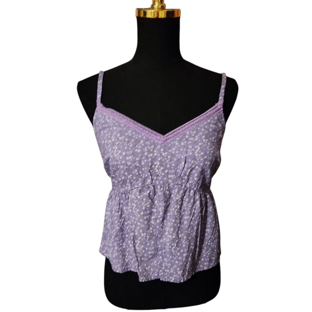 2/30 Hollister Floral Purple Top